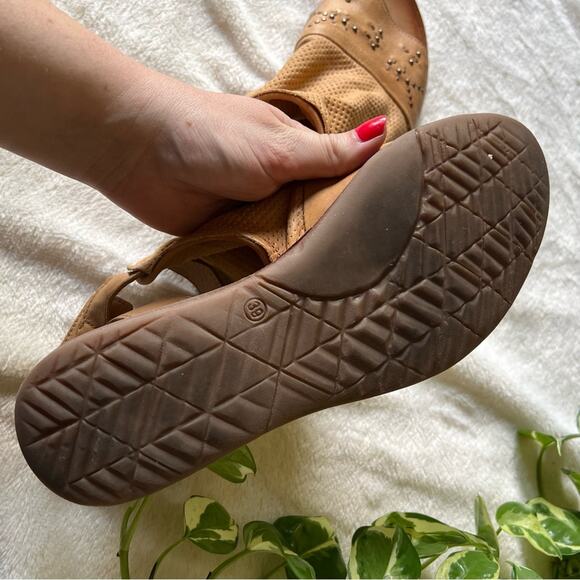 Miz Mooz Fifi Tan Leather Embellished Sandals - Picture 10 of 11